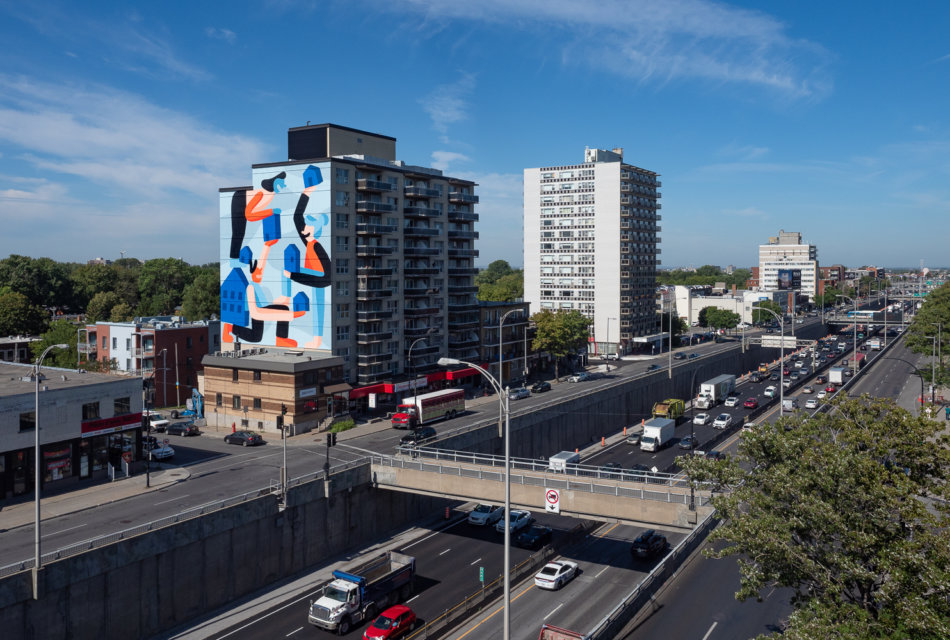 Peinturer Montréal : Murale extérieure Chez-nous