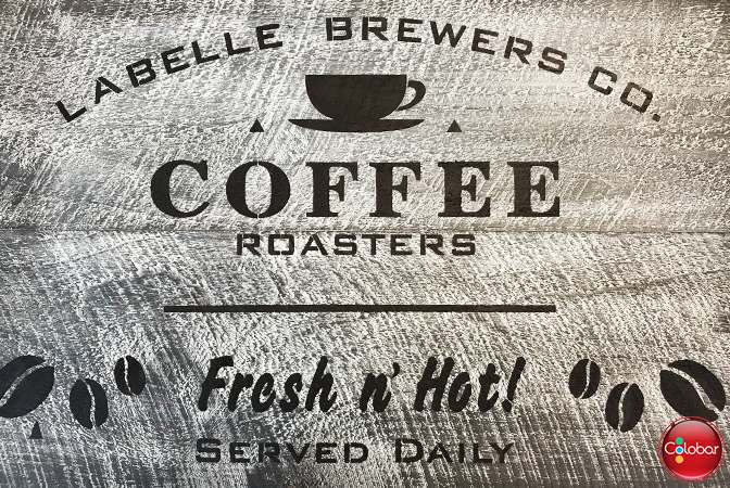 Affiche au pochoir terminée