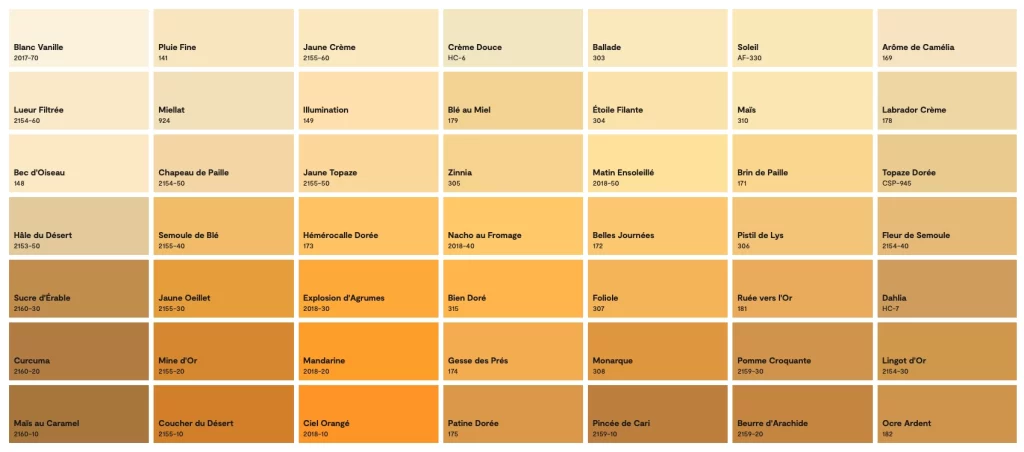 Couleur benjamin moore colobar jaune 2