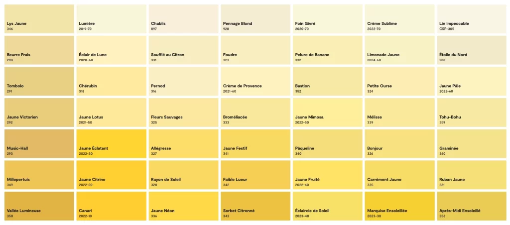 Couleur benjamin moore colobar jaune 5