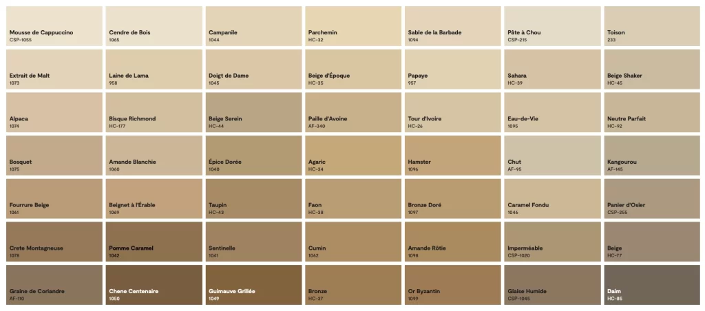 Couleur benjamin moore colobar neutre 6