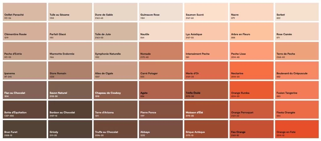 Couleur benjamin moore colobar orange 4