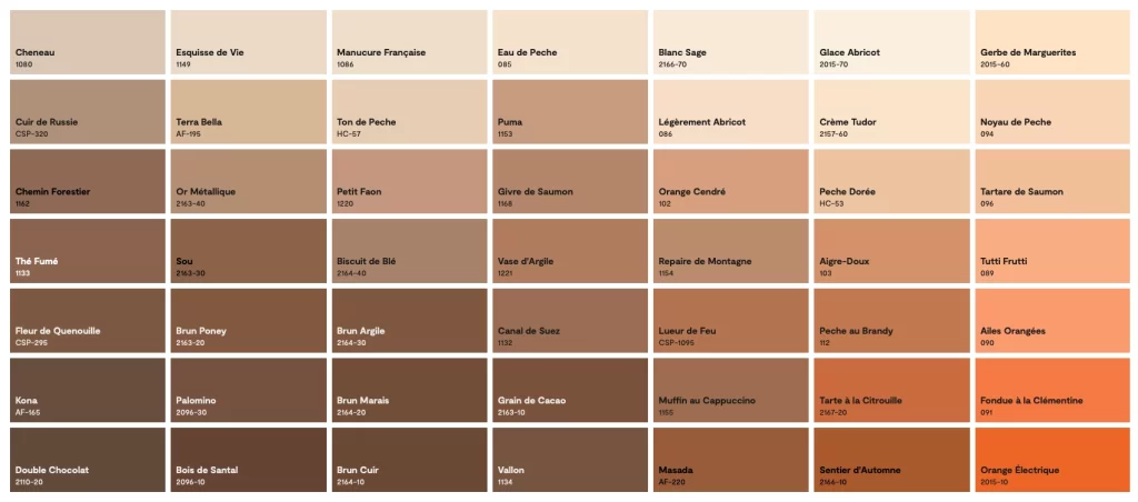 Couleur benjamin moore colobar orange 6