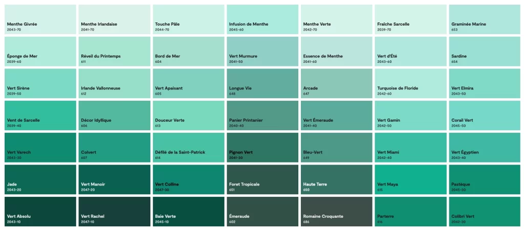 Couleur benjamin moore colobar vert 11