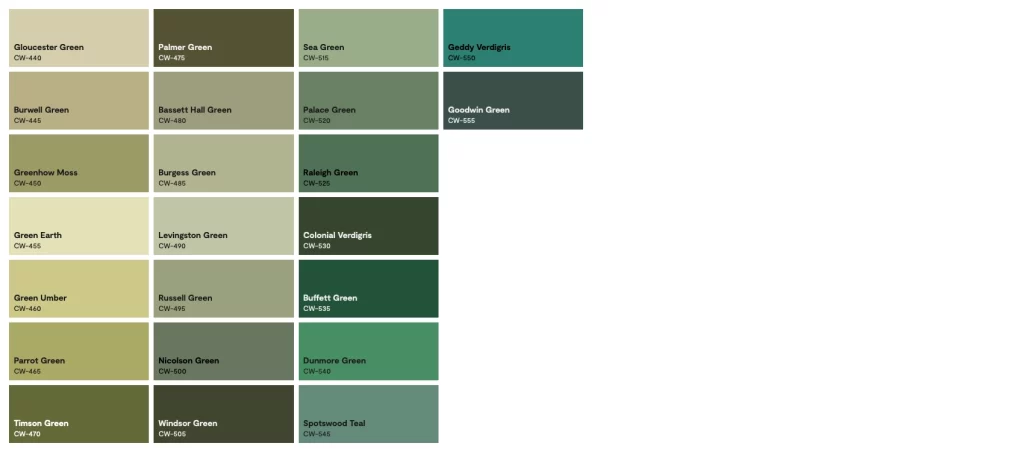 Couleur benjamin moore colobar vert 13