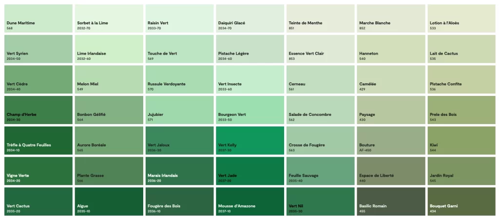 Couleur benjamin moore colobar vert 5