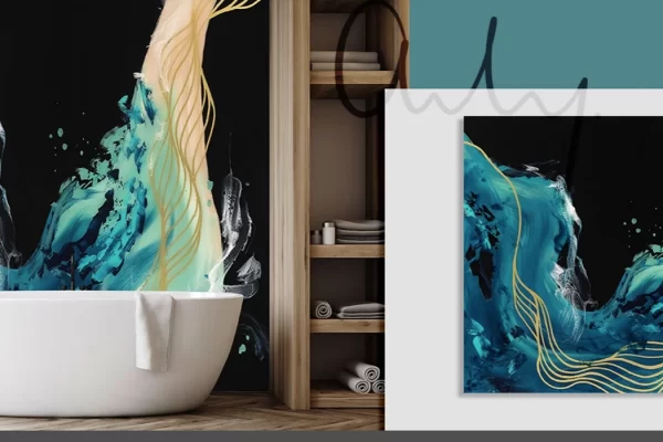 Installation Muraluxe douche et salle de bain panneaux architecturaux Audrey Lachance Vague noire Installation Muraluxe douche et salle de bain panneaux architecturaux Audrey Lachance Vague noire