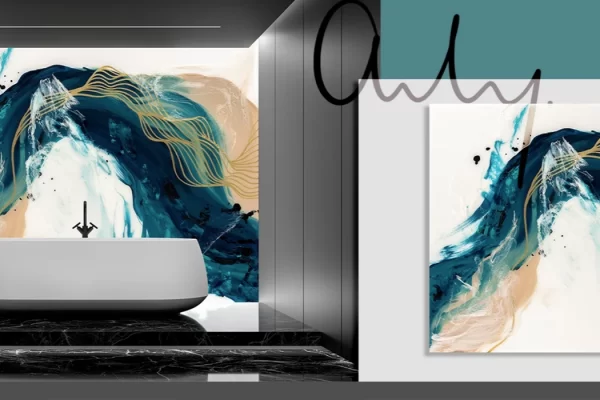 Installation Muraluxe douche et salle de bain panneaux architecturaux Audrey Lachance vague Installation Muraluxe douche et salle de bain panneaux architecturaux Audrey Lachance vague