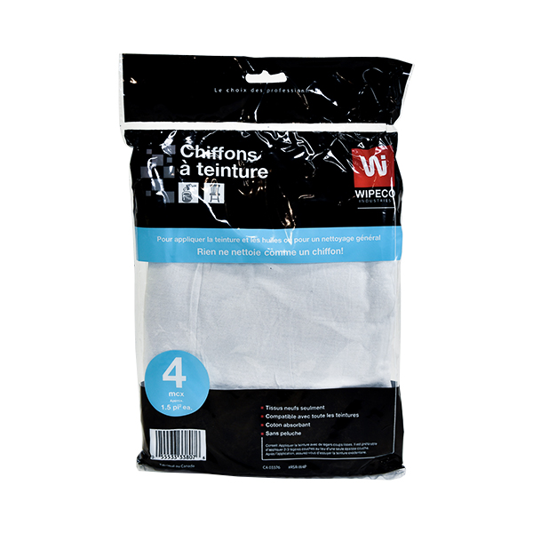 Chiffons En Coton Absorbants Pour Artistes - Lot De 4, 25x25cm - Bleu Foncé, Lavables