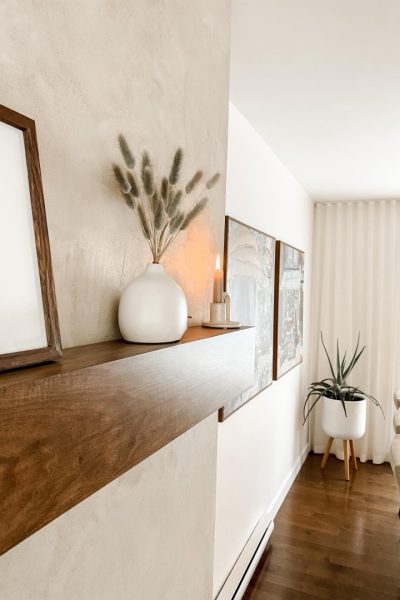 Mur fait avec Microbéton Couleur : Perle