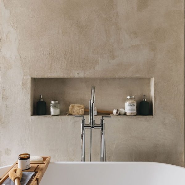 Wall made with MicroConcrete Color: Pearl