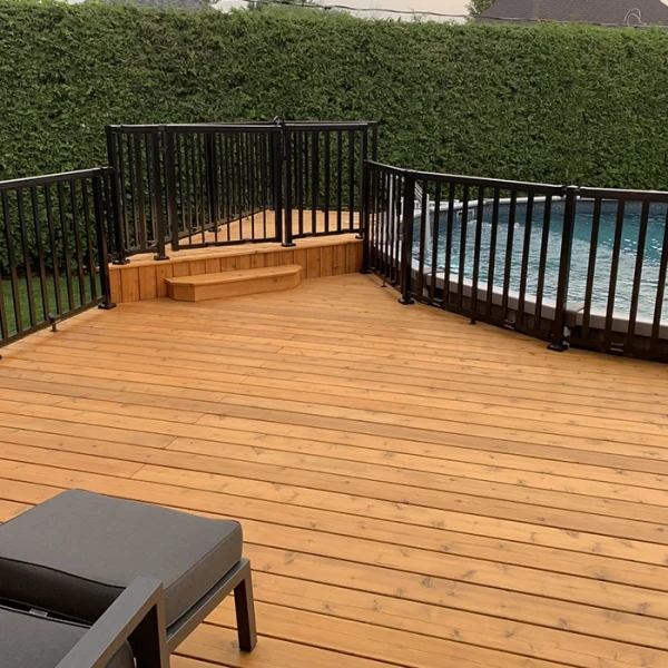 Patio en cèdre avec Sansin DEC Couleur : Miel Doux