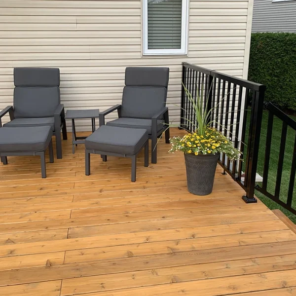 Patio en cèdre avec Sansin DEC Couleur : Miel Doux
