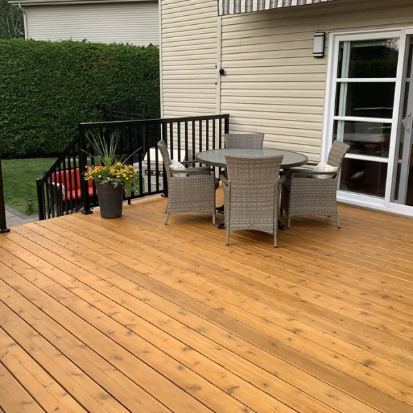 Patio en cèdre avec Sansin DEC Couleur : Miel Doux