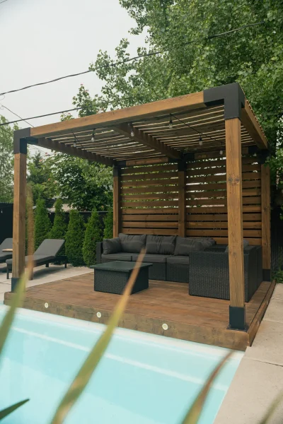 Patio & Pergola en bois traité avec Sansin Dec Couleur : 19 Suède